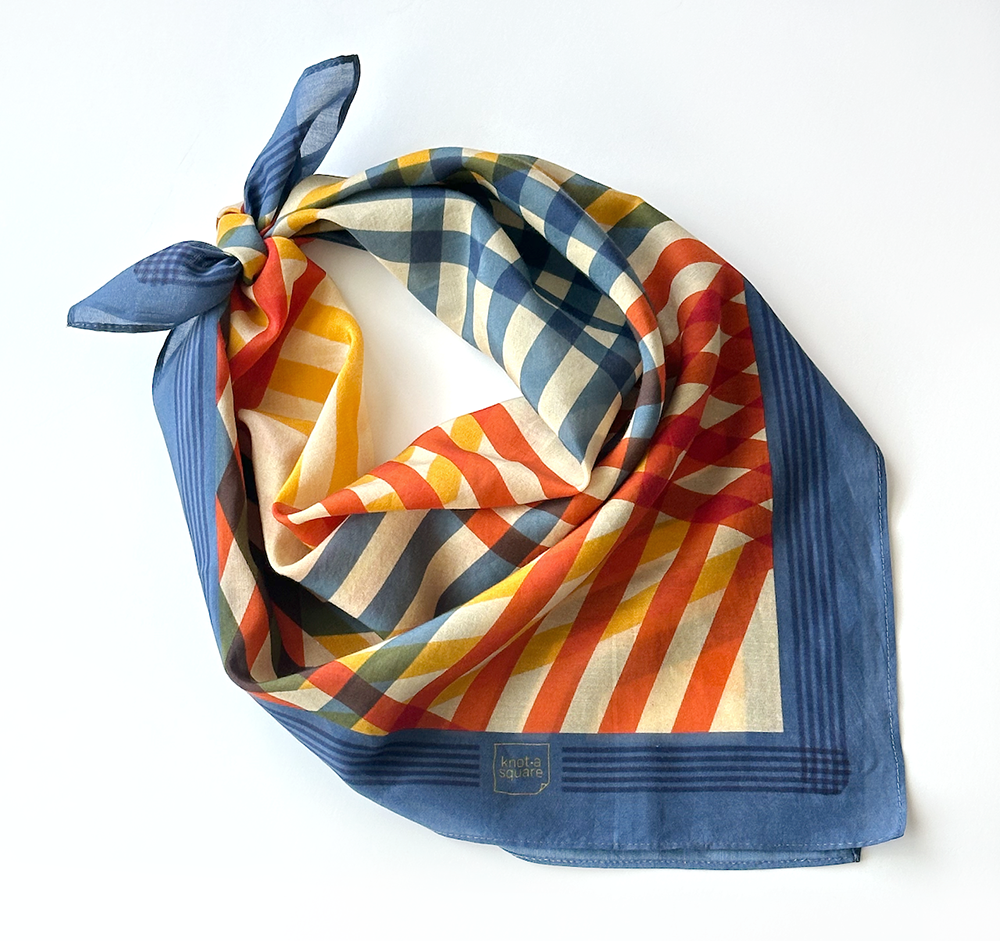 Cotton/Silk Scarf - the 405 knot - sunset