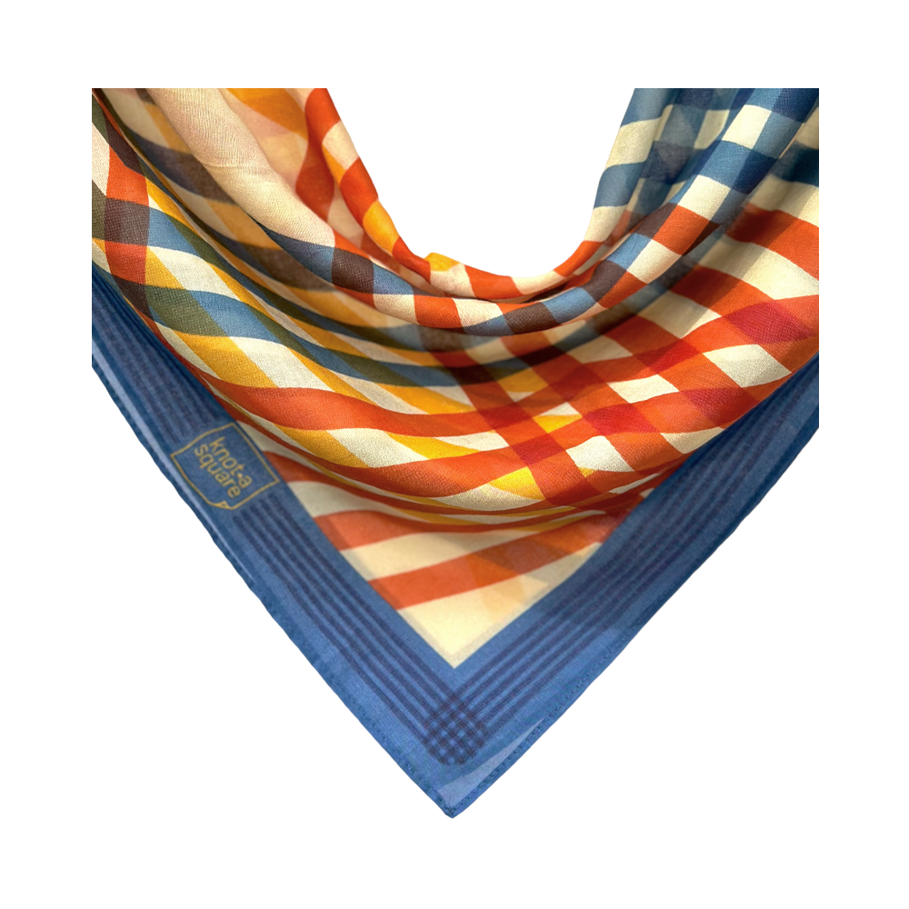 Cotton/Silk Scarf - the 405 knot - sunset