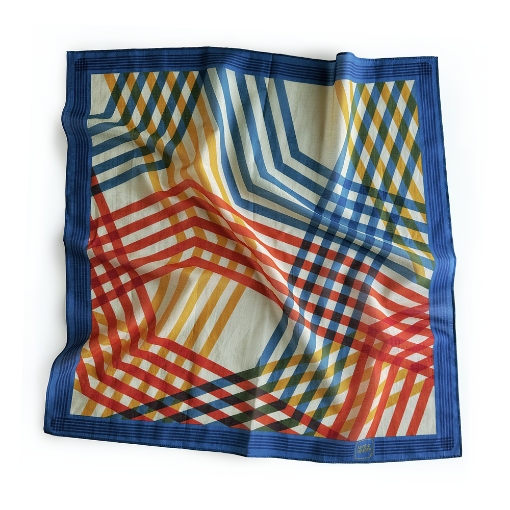 Cotton/Silk Scarf - the 405 knot - sunset