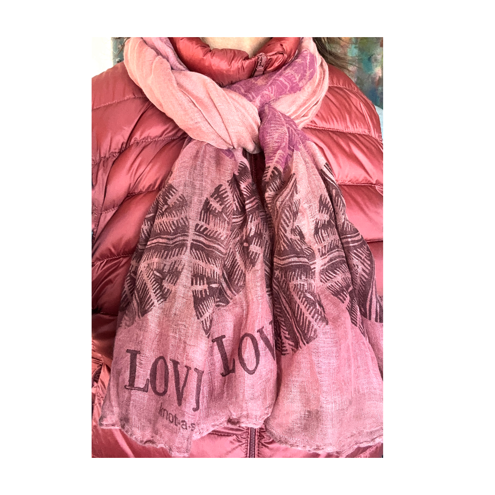 Crinkle Cotton Scarf - in Terra Cotta