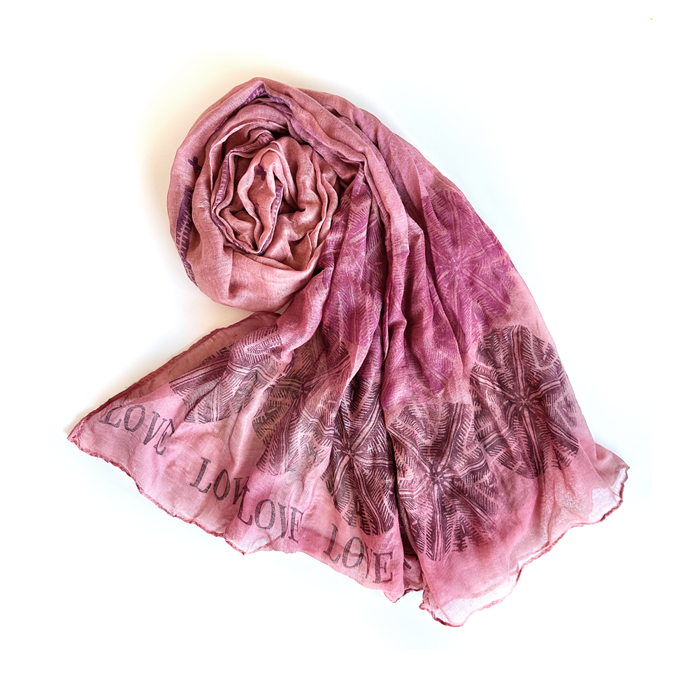 Crinkle Cotton Scarf - in Terra Cotta