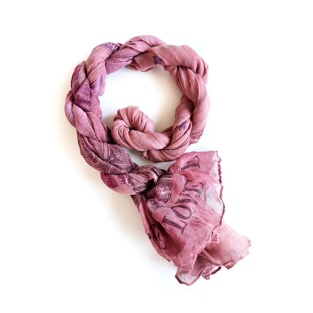 Crinkle Cotton Scarf - in Terra Cotta