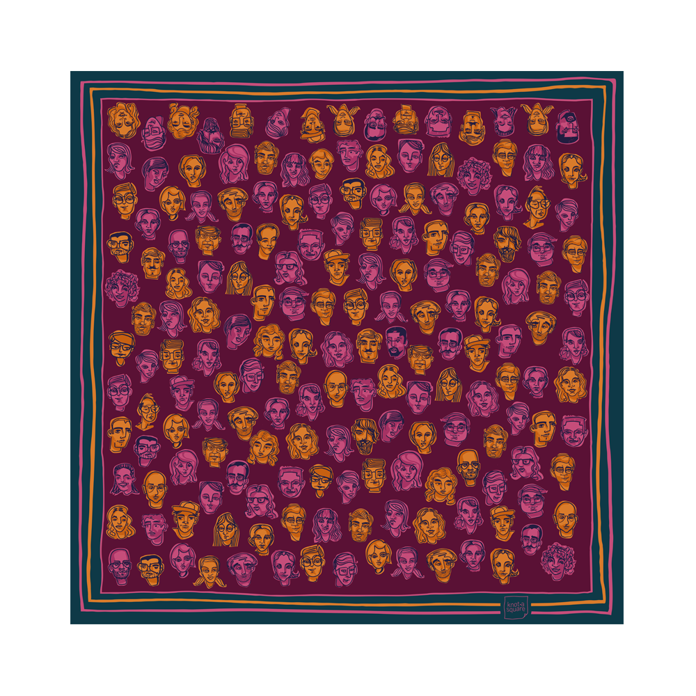 Silk Scarf - Crowded Plum