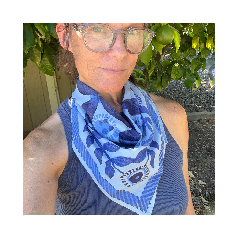 otton Bandana - Summer Series, Soft Blue