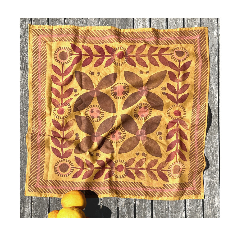 Cotton Bandana -summer series Toasted Yellow