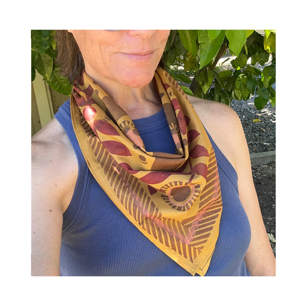 Cotton Bandana -summer series Toasted Yellow