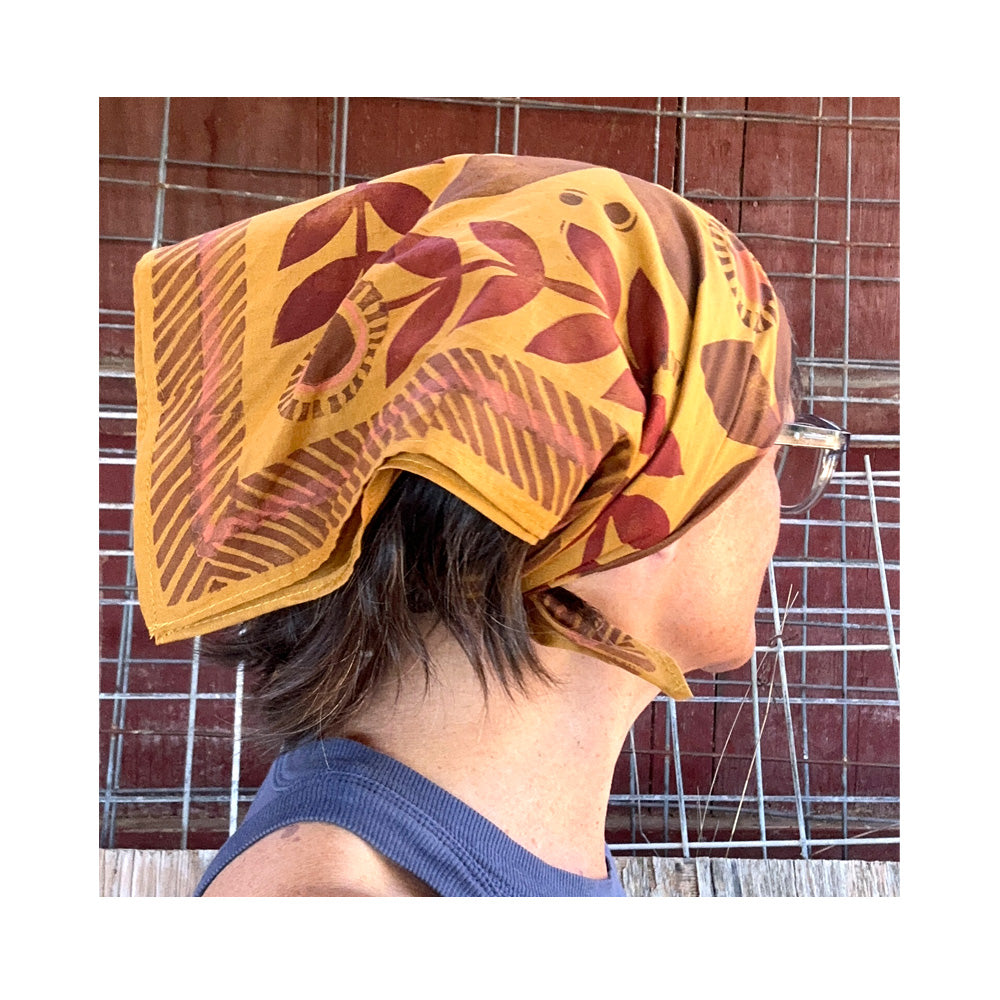 Cotton Bandana -summer series Toasted Yellow