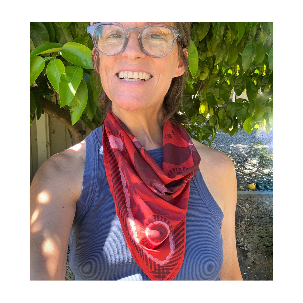Cotton Bandana -summer series Persimmon