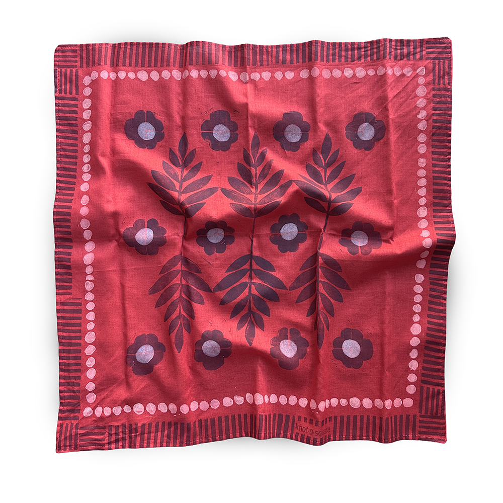 Cotton Bandana - Persimmon Red