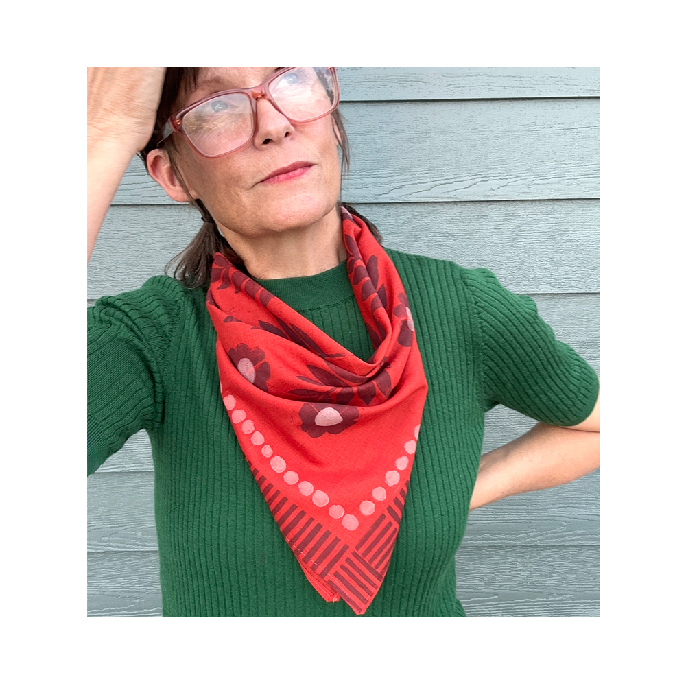 Cotton Bandana - Persimmon Red
