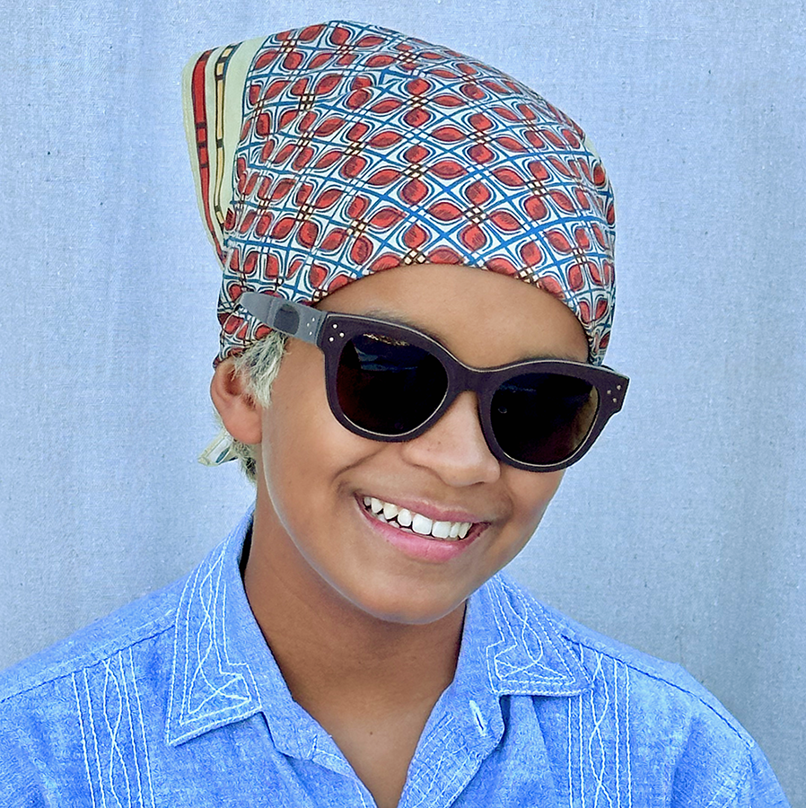 Cotton Bandana - Tiny Sidewalk Pattern