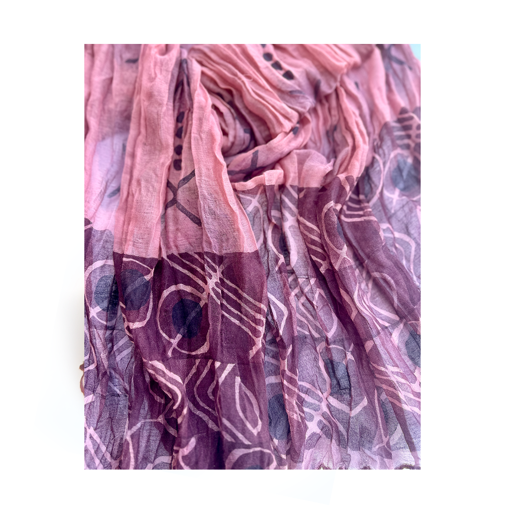 Crinkle Cotton scarf - Terra Cotta