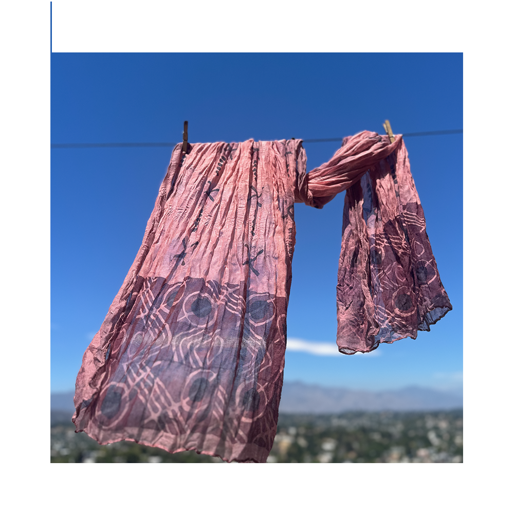 Crinkle Cotton scarf - Terra Cotta