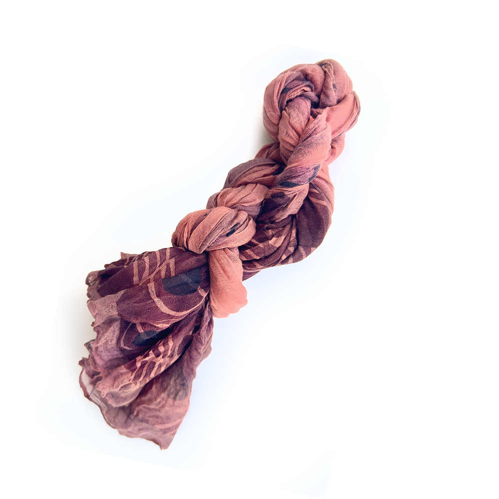 Crinkle Cotton scarf - Terra Cotta