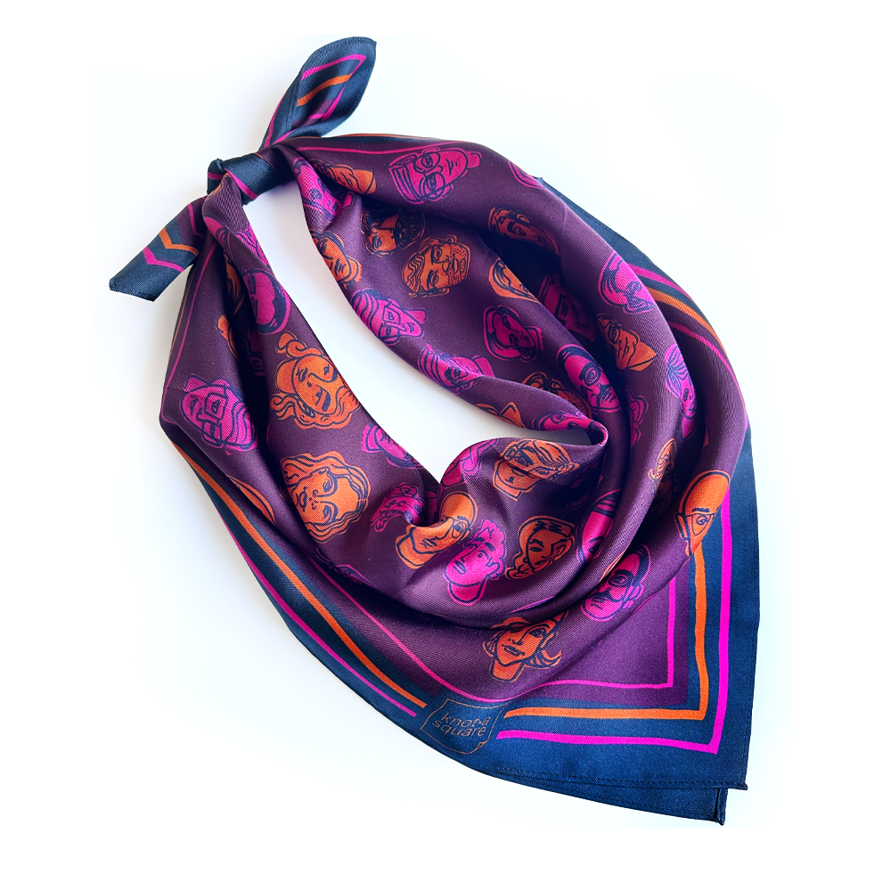 Silk Scarf - Crowded Plum