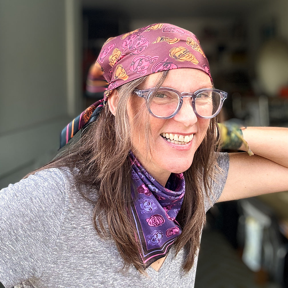 Silk Scarf - Crowded Plum