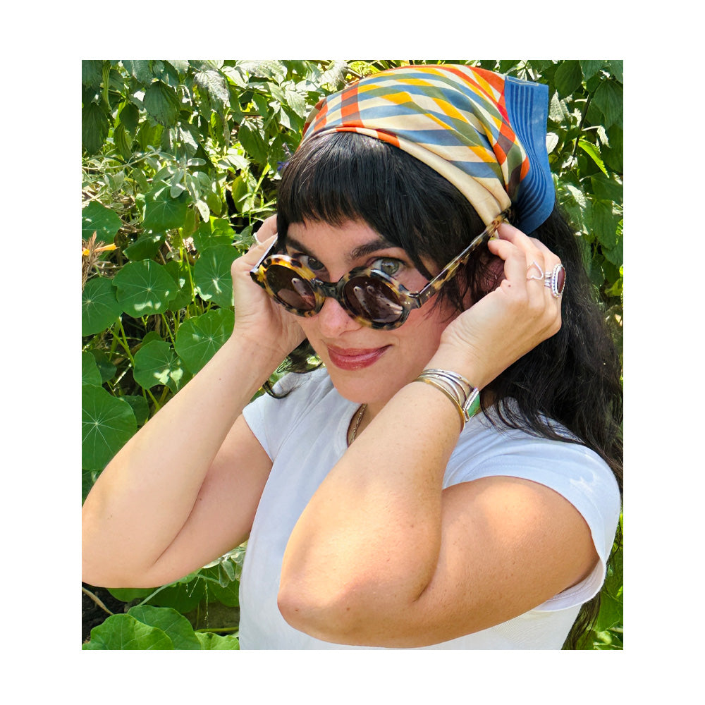 Cotton/Silk Scarf - the 405 knot - sunset