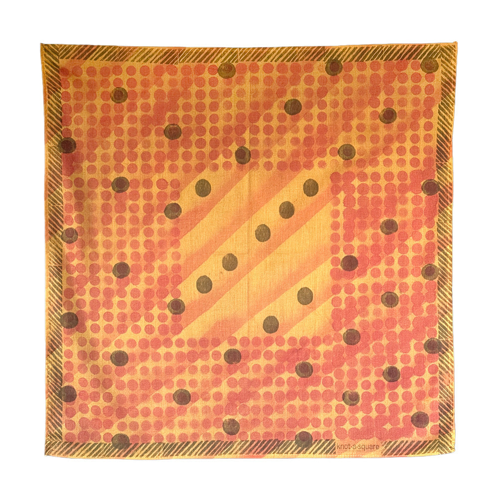 Cotton Bandana - Tutti Ochre, Hand-Printed Original