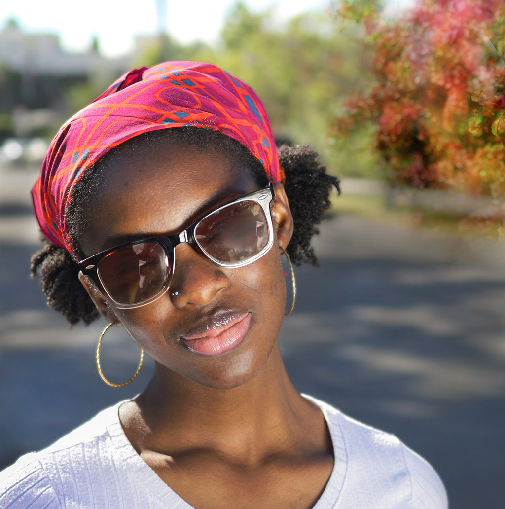 Cotton/Silk Scarf  Tangerine Wine