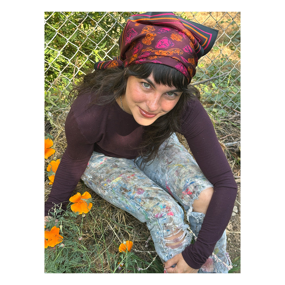 Silk Scarf - Crowded Plum