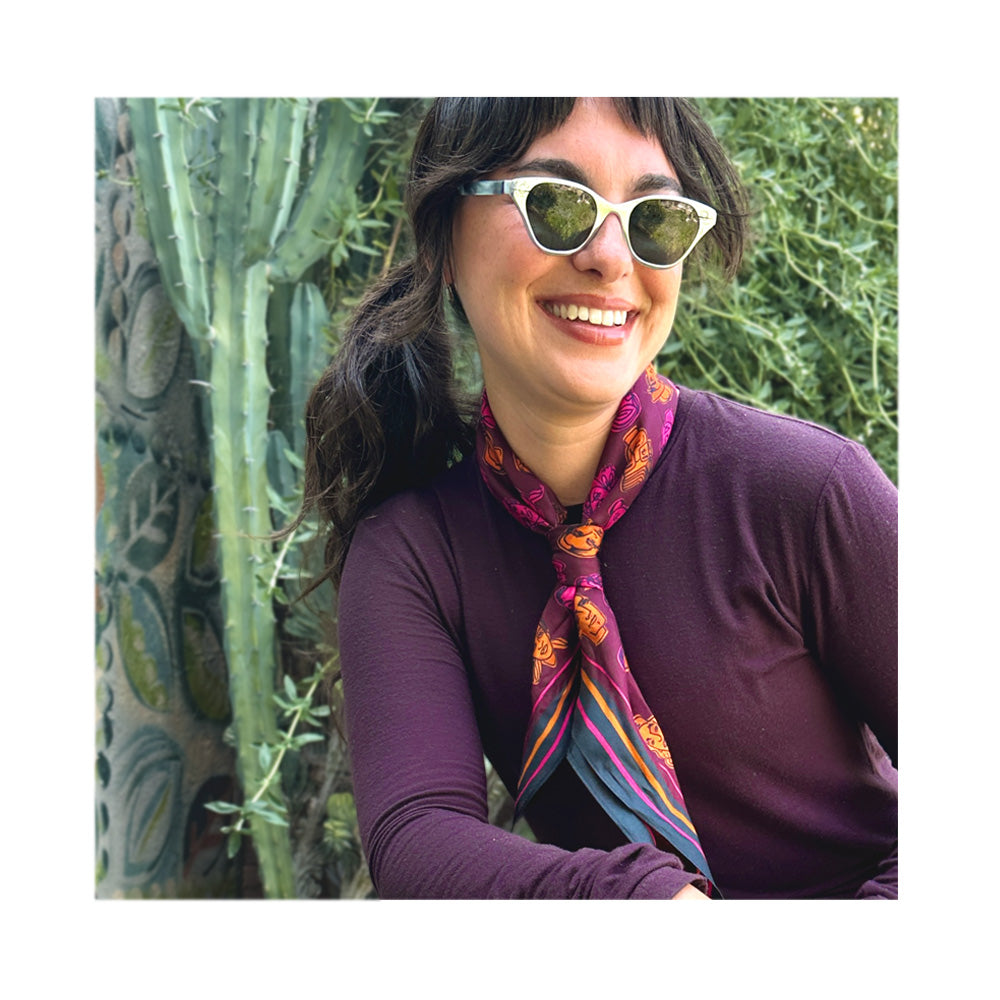 Silk Scarf - Crowded Plum